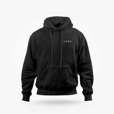 Vara black hoodie with embroidered logo